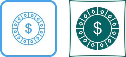 Dollar Chip Icon Design vector