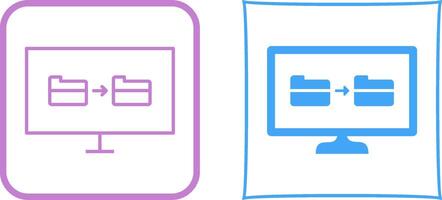Unique File Sharing Icon Design vector