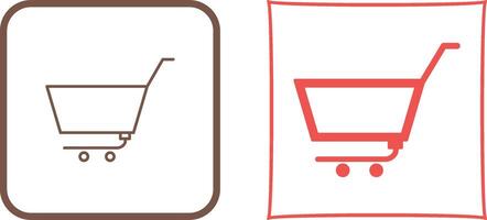Unique Empty Cart Icon Design vector