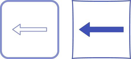 Unique Left Arrow Icon Design vector