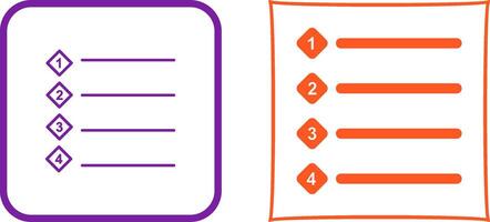Unique Numbered list Icon Design vector