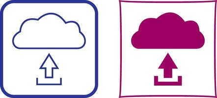 Unique Upload to Cloud Icon Design vector