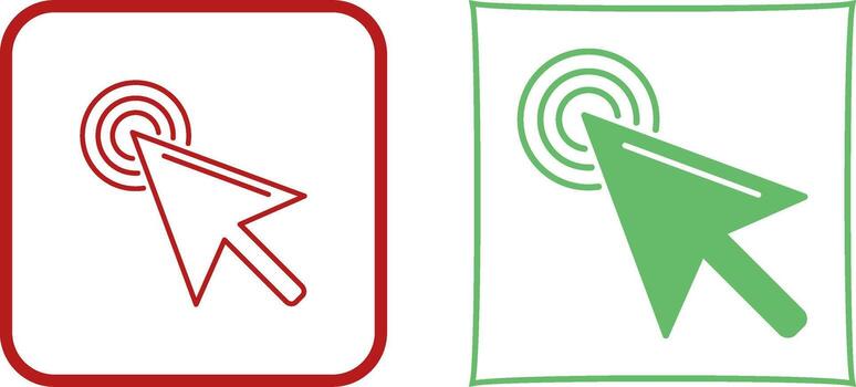 Unique Click Icon Design vector