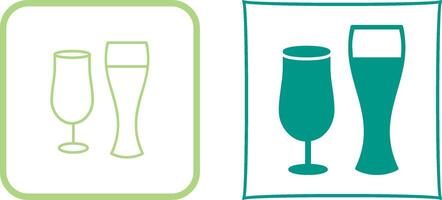 Unique Beer Glasses Icon Design vector