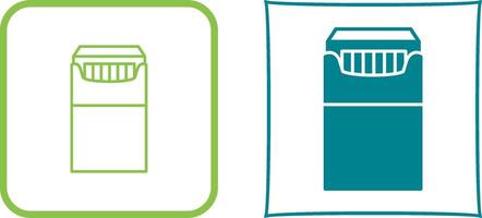 Unique Packet of Cigarettes Icon Design vector