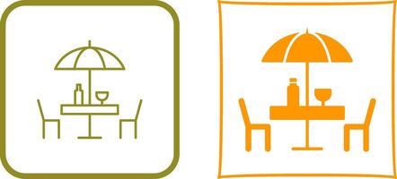 Unique Cafe Table Icon Design vector