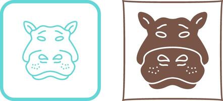 Hippo Icon Design vector
