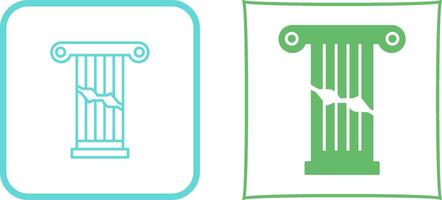 Broken Pillar Icon Design vector