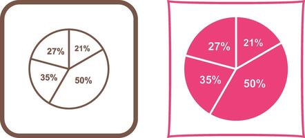 Pie Chart Icon Design vector