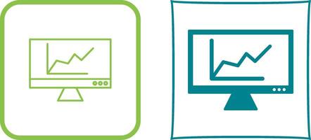 Online Graph Icon Design vector