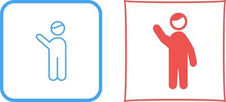 Waving to people Icon Design vector