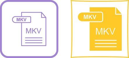 MKV Icon Design vector