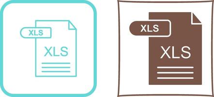 XLS Icon Design vector