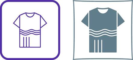 T Shirt with lines Icon Design vector