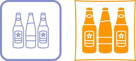 cerveza botellas icono diseño vector