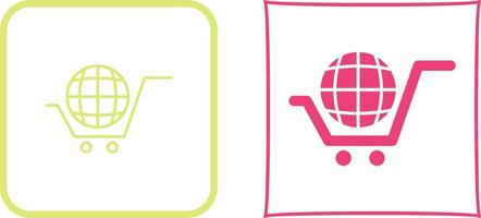Global Shopping Icon Design vector
