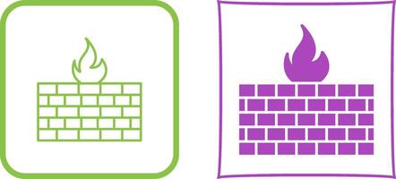 Firewall Icon Design vector