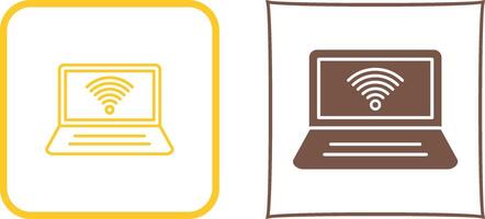 Connected Laptop Icon Design vector