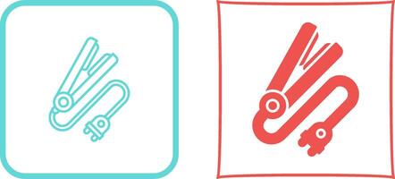 Hair iron Icon Design vector