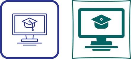 Online Course Icon Design vector