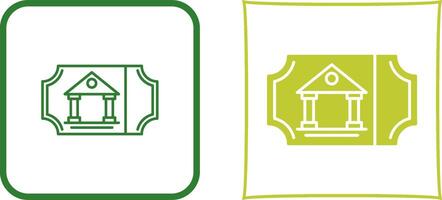 Museum Ticket Icon Design vector