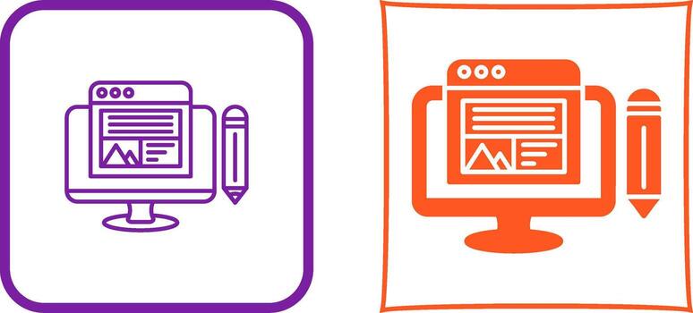 web diseño icono diseño vector