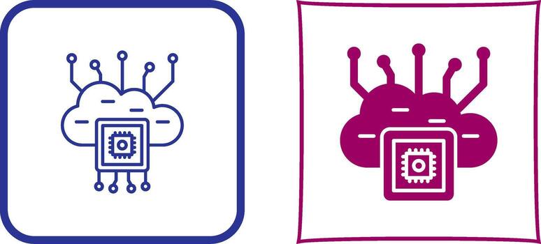 diseño de icono de computación en la nube vector