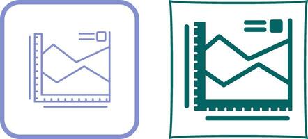 Spline Chart Icon Design vector