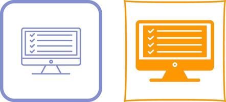 Online Checklist Icon Design vector