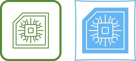 Chip Icon Design vector