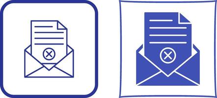 Rejection Of A Letter Icon Design vector