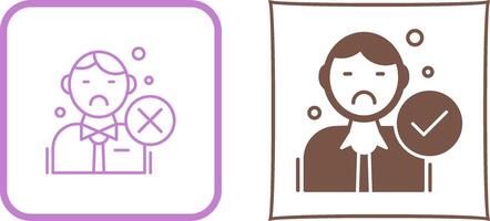 Rejected Icon Design vector