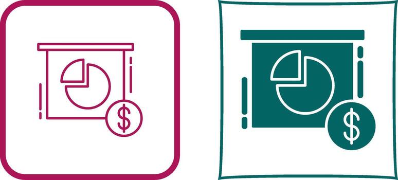 Pie Chart Icon Design vector