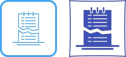 Corrupted List Icon Design vector
