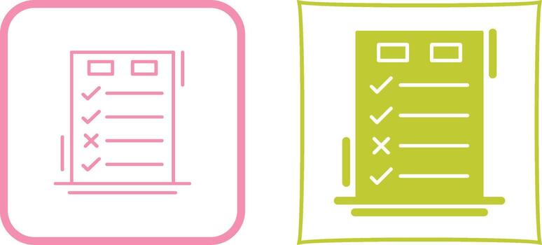 Today to Done CheckList Icon Design vector