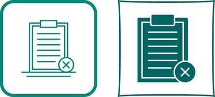 Rejected Icon Design vector