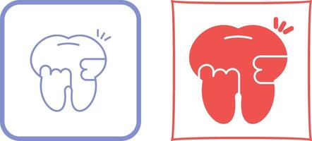 Toothache And Plaque Icon Design vector