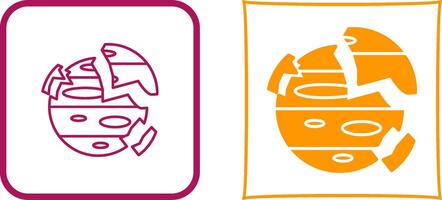 Destroyed Icon Design vector