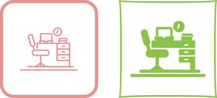 Office Desk Icon Design vector