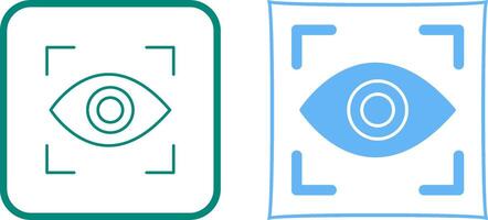 Eye Scan Icon Design vector