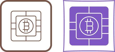 Bitcoin Chip Icon Design vector