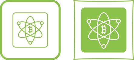 Bitcoin Science Icon Design vector