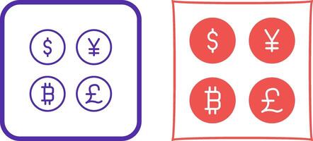 Currency Symbols Icon Design vector