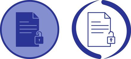 Unlock Documents Icon Design vector