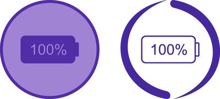Unique Full Battery Icon Design vector