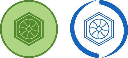 Unique Hexagonal Diaphram Icon Design vector