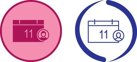 Unique Event Management Icon Design vector