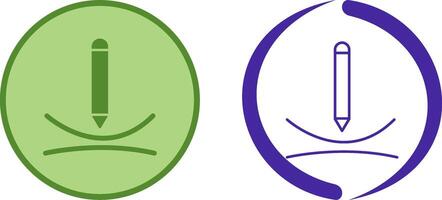 Draw Curve Icon Design vector