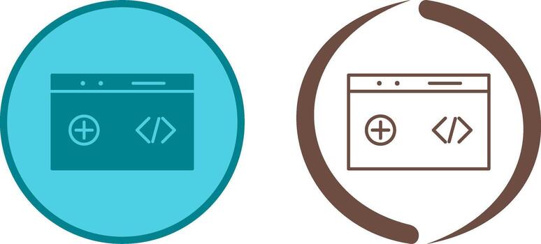 Unique Clean Code Icon Design vector