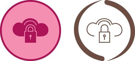 Secure Cloud Icon Design vector